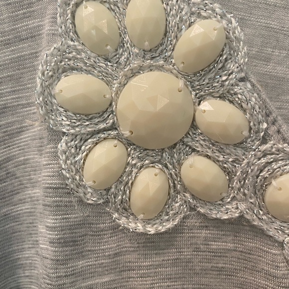 Grass Collection Woman’s Blouse with Embroidered Stones - Picture 3 of 4